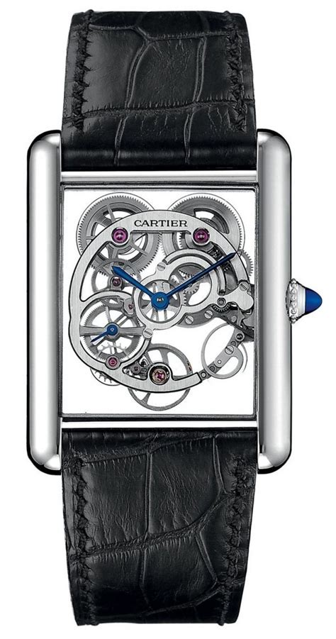 cartier tank skeleton|classic cartier tank watch.